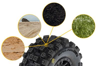 PRO1034010 Pro-Line Badlands MX F/R 12mm Black Split6 for Mojave Grom (4)