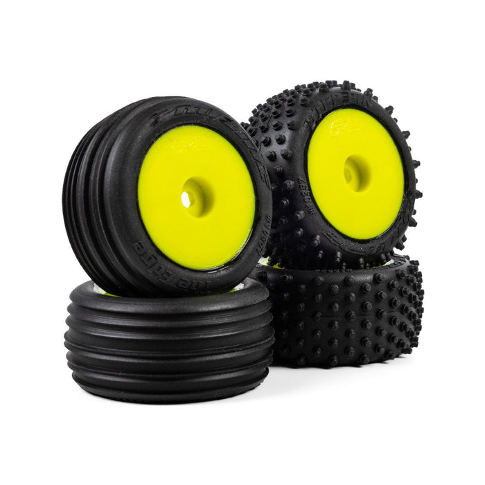 PRO1035112 Pro-Line Edge Front/Step Pin Rear Tires MTD 7mm Yellow (4)