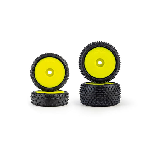PRO1035512 Pro-Line Wedge Front/Prism Rear Tires MTD Losi Micro-B Yellow
