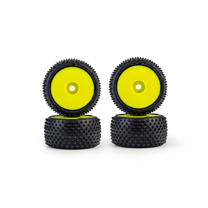 PRO1035612 Pro-Line Prism F/R Tires Mounted 7mm: Losi Micro-T (4) - Yellow
