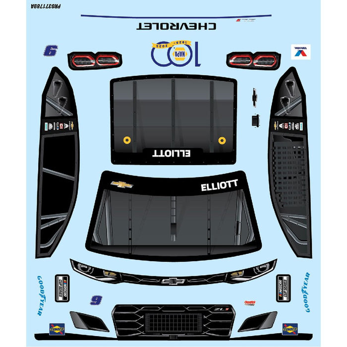 PRO371722 Pro-Line Elliott #9 NAPA Auto Parts Clash Scheme DIY White 2025