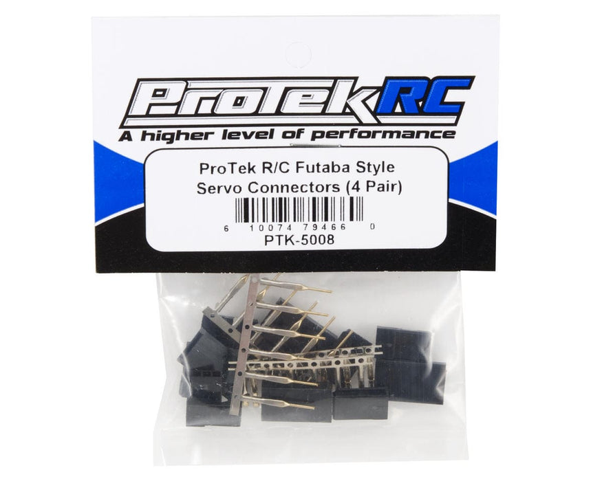 PTK-5008 ProTek RC Futaba Style Servo Connectors (4 Pair)