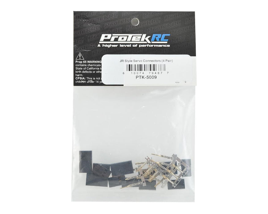 PTK-5009 ProTek RC JR Style Servo Connectors (4 Pair)