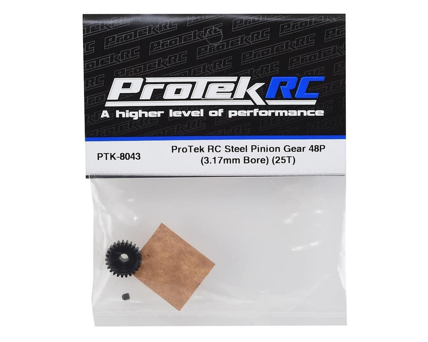 PTK-8043 ProTek RC Lightweight Steel 48P Pinion Gear (3.17mm Bore) (25T)
