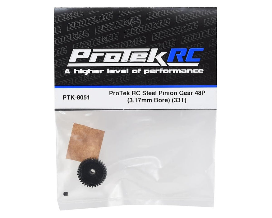 PTK-8051 ProTek RC Lightweight Steel 48P Pinion Gear (3.17mm Bore) (33T)