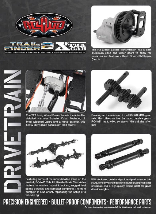 RC4Z-RTR0064 RC4WD Trail Finder 2 RTR LWB w/1987 Toyota Xtracab (White)