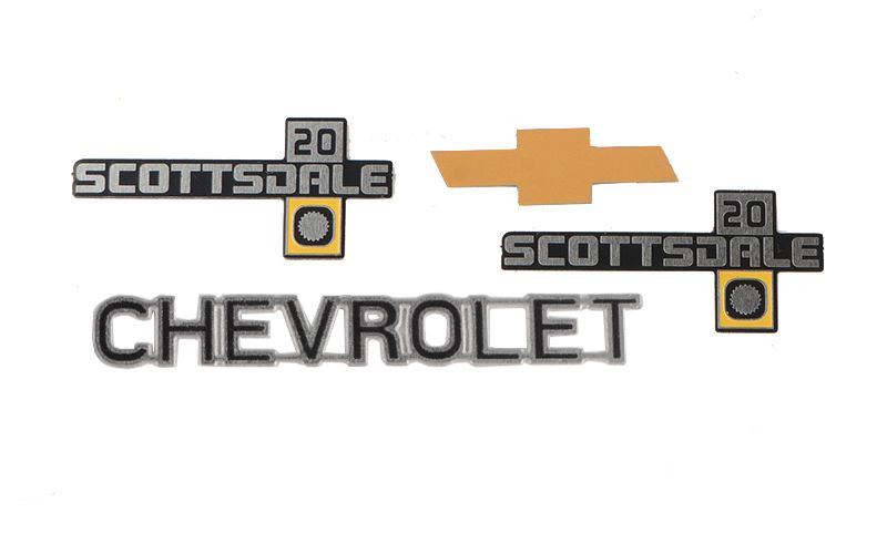 RC4Z-S0112 RC4WD Chevrolet K10 Scottsdale Metal Emblem Set (K20)