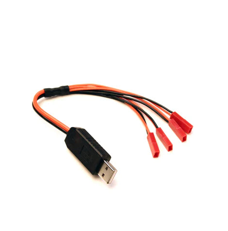 RCE1690 1690 - USB Multi-Charger for Charging Up To 4 1S Lipo Batteries at Once, JST Connector
