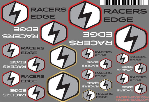 RCESTICKERSET Racers Edge Sticker Set, 6" x 4"