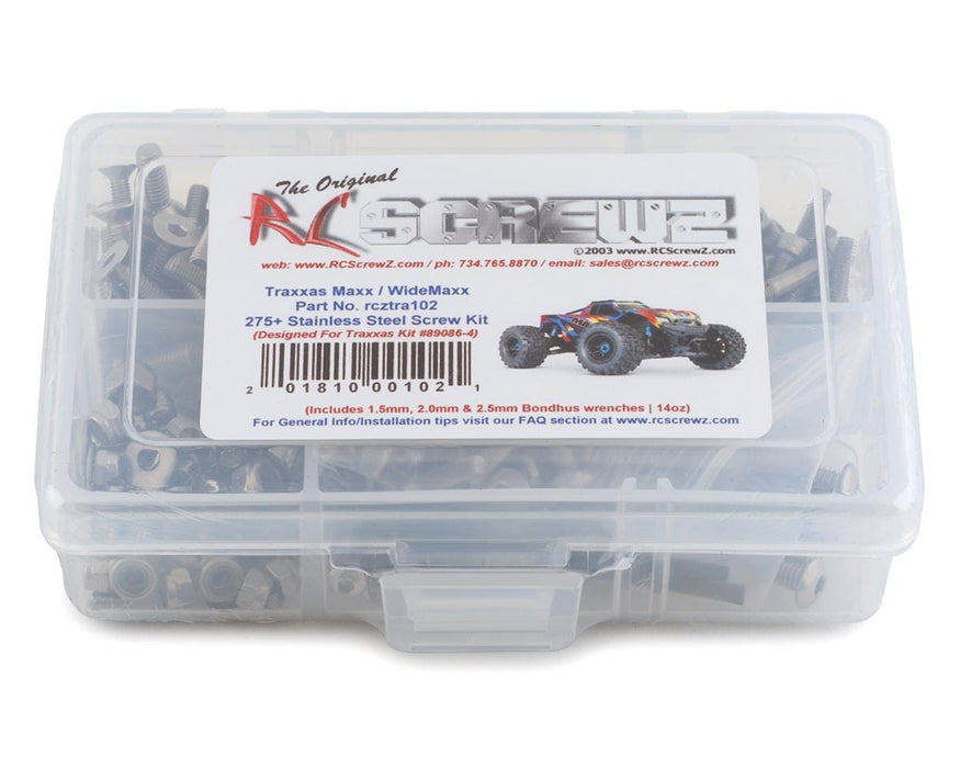 RCZTRA102 Wide Maxx Stainless Steel Screw Kit: Traxxas Maxx