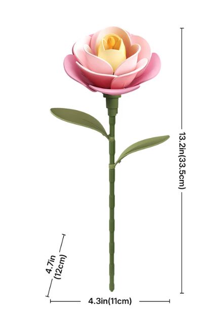 ROEAD011 Rowood DIY Pink Camellia 3D Puzzle