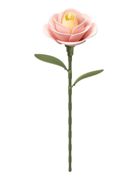 ROEAD012 Rowood DIY Light Pink Camellia 3D Wooden Puzzle