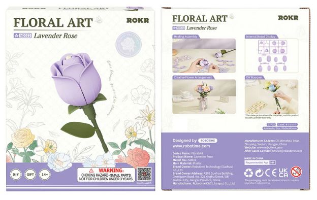 ROEAD022 3D Puzzle Lavender Rose