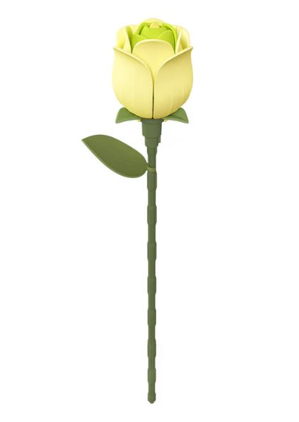 ROEAD023 Rowood DIY Green Rose 3D Wooden Puzzle