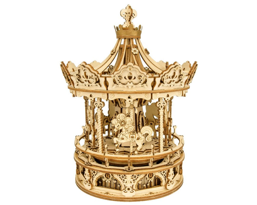 ROEAMK62 ROKR Romantic Carousel Mechanical Music Box 3D Wooden Puzzle