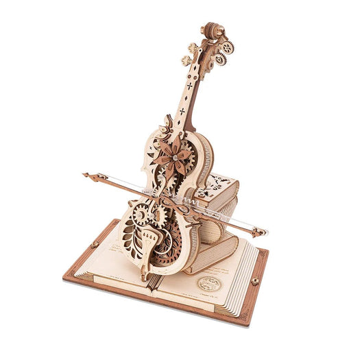 ROEAMK63 ROKR Magic Cello Mechanical Music Box 3D Wooden Puzzle