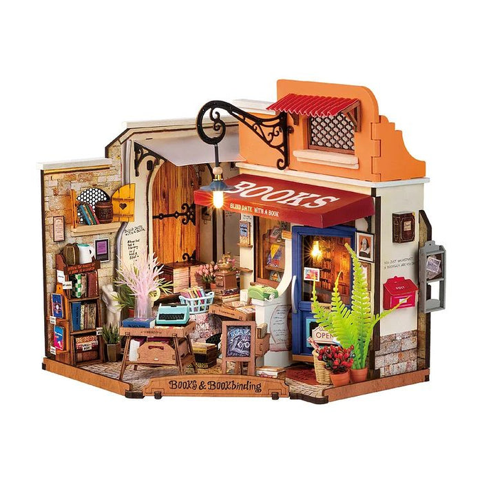 ROEDG164 Rolife Corner Bookstore DIY Miniature House Kit