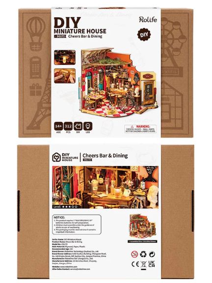 ROEDG173 Rolife Cheers Bar & Dining DIY Miniature House Kit