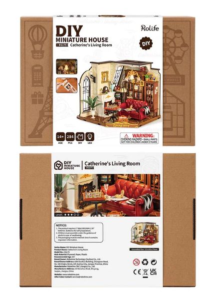 ROEDG175 Rolife Catherine's Living Room DIY Miniature House Kit