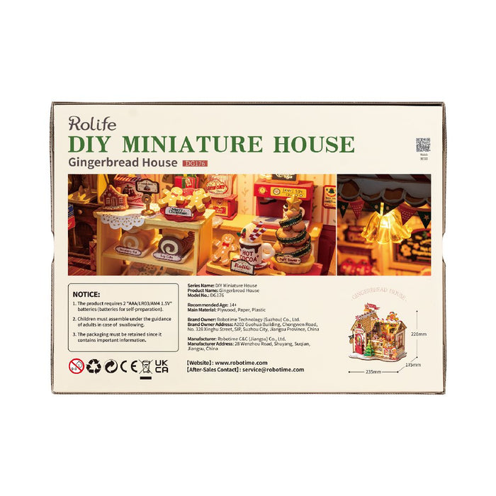 ROEDG176 Rolife Gingerbread House DIY Miniature House Kit