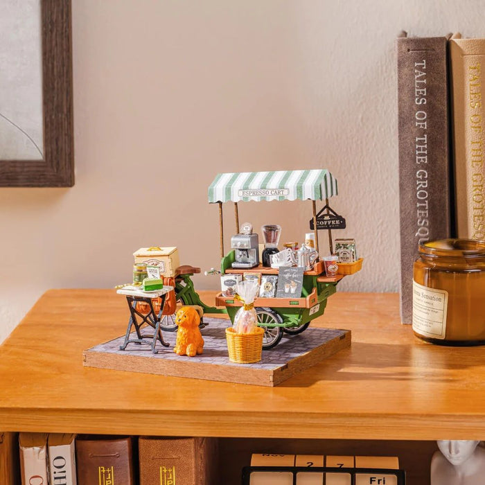 ROEDG182 Rolife Aromatic Coffee Cart DIY Miniature House