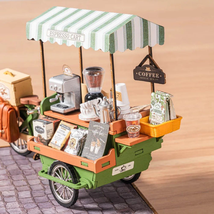 ROEDG182 Rolife Aromatic Coffee Cart DIY Miniature House