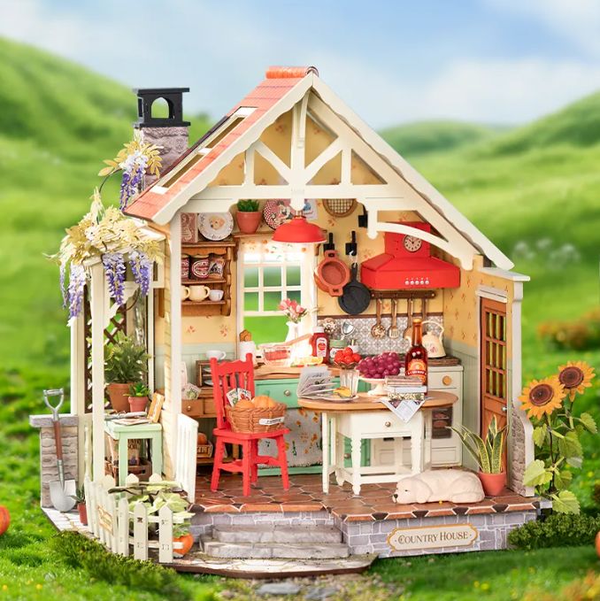 ROEDH101 Rolife Sunlit Farmhouse Kitchen DIY Miniature House Kit