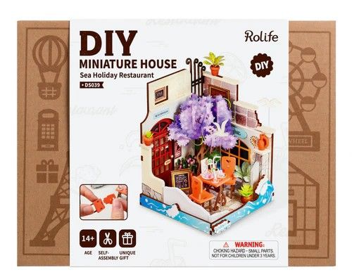 ROEDS039 Rolife Sea Holiday Restaurant DIY Miniature House Kit