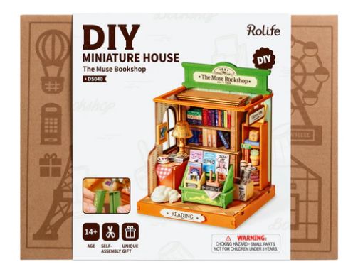 ROEDS040 Rolife The Muse Bookshop DIY Miniature House Kit
