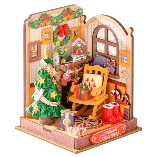 ROEDS041 Rolife Christmas Fireplace DIY Miniature Doll House Kit