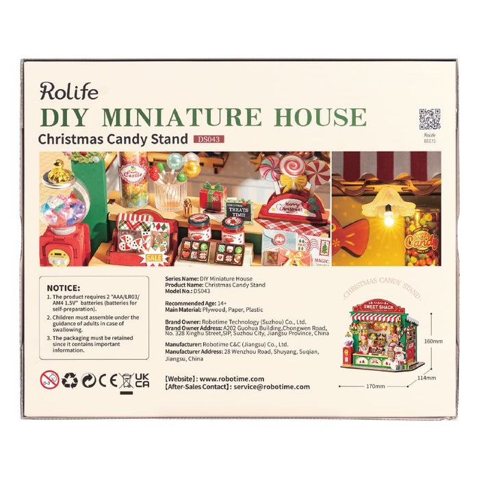 ROEDS043 Rolife Christmas Candy Stand DIY Miniature House Kit