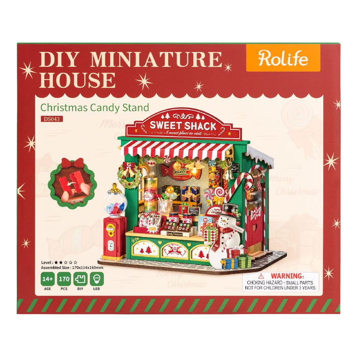 ROEDS043 Rolife Christmas Candy Stand DIY Miniature House Kit