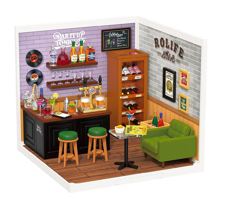 ROEDW012 Rolife Leisurely Cheers Bar DIY Plastic Miniature House