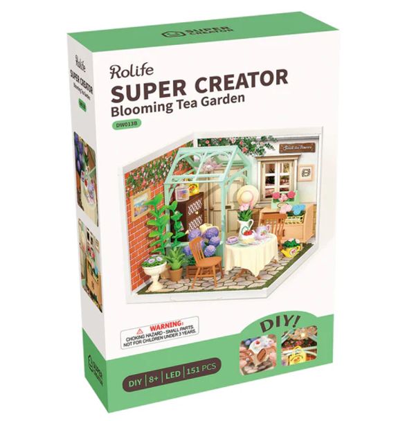 ROEDW013B Rolife Blooming Tea Garden DIY Plastic Miniature House