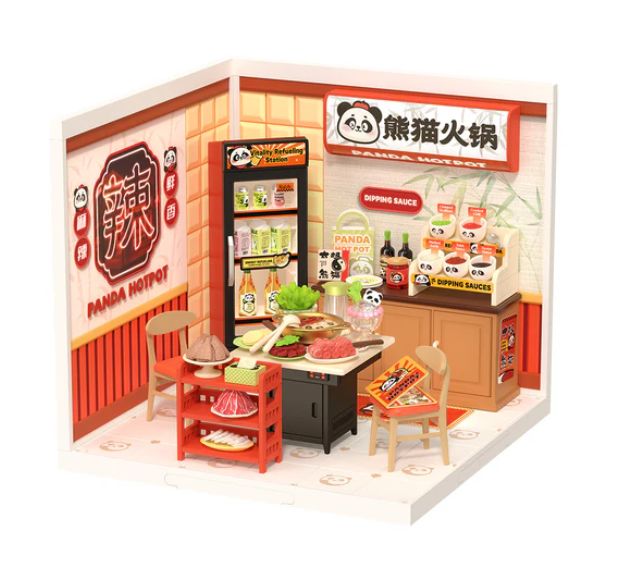 ROEDW020 Rolife Panda Hot Pot DIY Plastic Miniature House