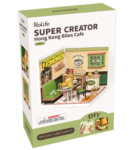 ROEDW021 Rolife Hong Kong Bites Café DIY Plastic Miniature House