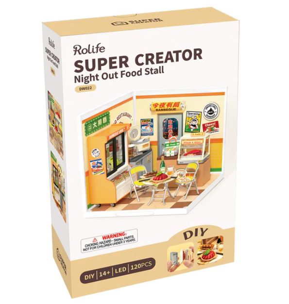 ROEDW022 Rolife Night Out Food Stall DIY Plastic Miniature House