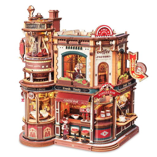 ROEEAB02 ROKR Dream Coffee Factory Music Box Wooden 3D Puzzle