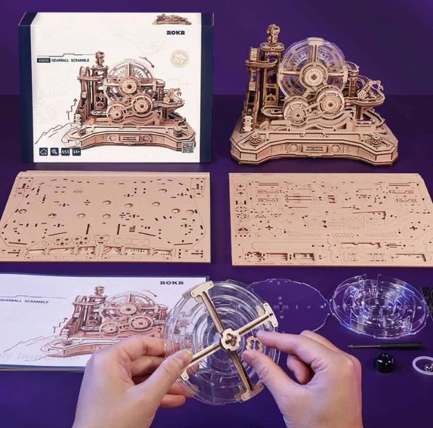 ROEEGC01 ROKR Gearball Scramble 3D Wooden Puzzle