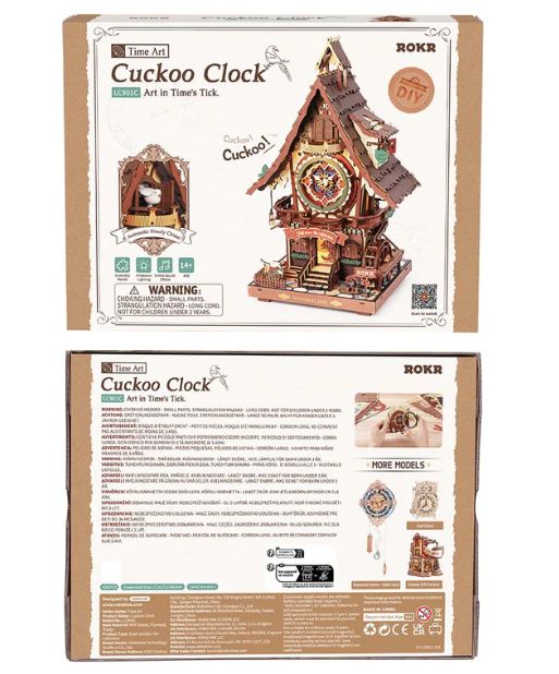 ROELC901 ROKR Cuckoo Clock Mechanical Gear 3D Wooden Puzzle