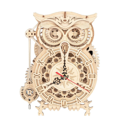 ROELK503 ROKR Owl Clock Mechanical Gears 3D Wooden Puzzle