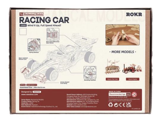 ROELK505 ROKR F1 Racing Car 3D Wooden Puzzle