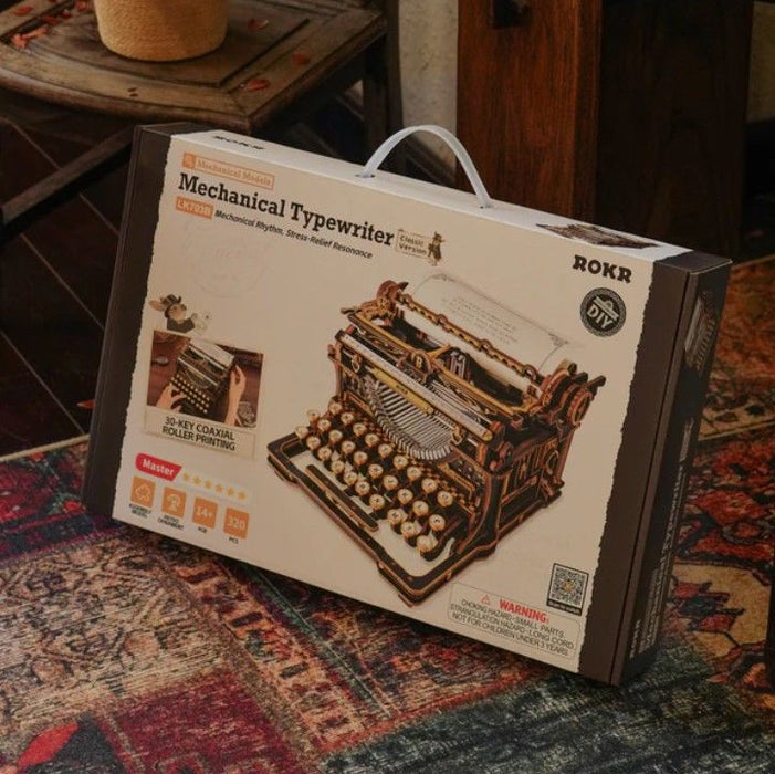 ROELK703B ROKR Mechanical Tyepwriter 3D Wooden Puzzle - Classic Version