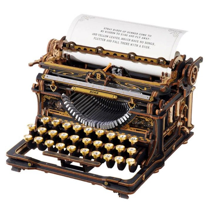 ROELK703B ROKR Mechanical Tyepwriter 3D Wooden Puzzle - Classic Version