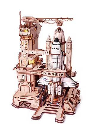 ROELKA02 ROKR Space Shuttle Mechanical Gear 3D Wooden Puzzle