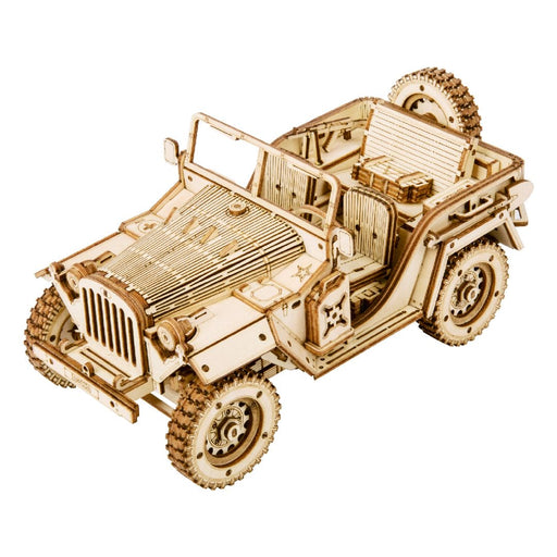 ROEMC701 ROKR Army Jeep Scale Model 3D Wooden Puzzle