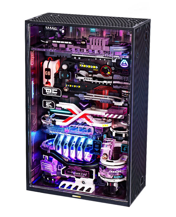 ROEMR02 ROKR The Future City (without ladder) Book Nook Shelf Insert