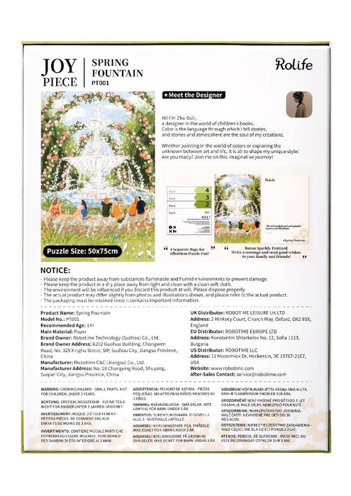 ROEPT001 Rolife Afternoon Fountain 1000 Piece Jigsaw Puzzle
