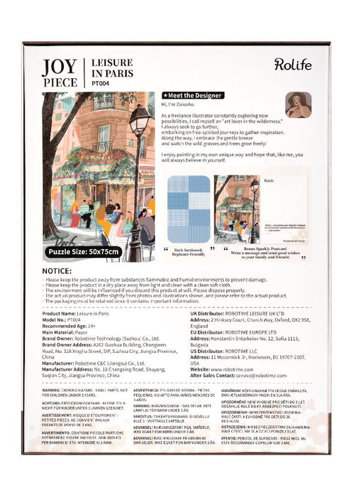 ROEPT004 Rolife Leisure in Paris 1000 Piece Jigsaw Puzzle