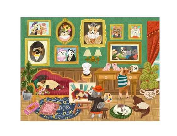 ROEPT008 Rolife Doggie Art Gallery 1000 Piece Jigsaw Puzzle